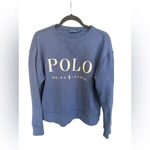 Vintage Polo by Ralph Lauren Blue Crewneck Sweatshirt with White Logo